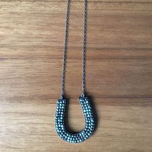 AFRICAN TURQUOISE HORSESHOE NECKLACE